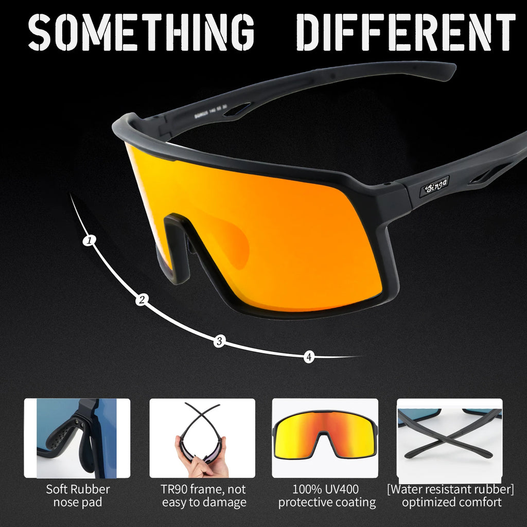 Radfahren Sonnenbrillen Outdoor Sport Sonnenbrillen Rennrad MTB Fahrrad Reiten Goggle Brillen für Mann Frauen Singa Radfahren Gläser