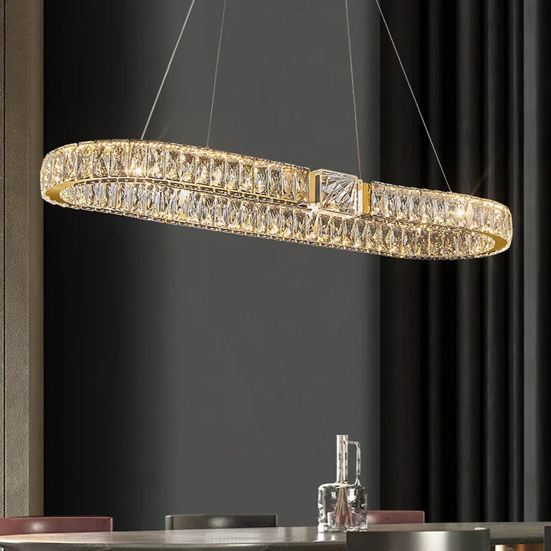 Moderne Luxus LED Kristall Kronleuchter Home Villa Beleuchtung Wohnzimmer Esszimmer Dekoration Decke Pendel leuchten Innen leuchten