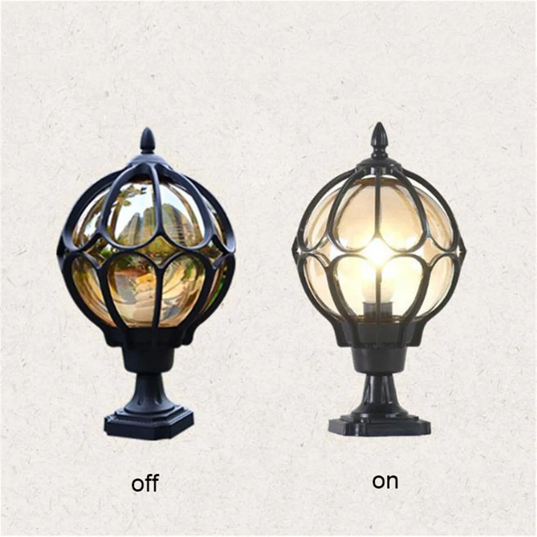 Wasserdichte Outdoor Säule Lampe, Vintage Wand Post Licht, Retro Garten Landschaft Lampe, villa led Outdoor Garten Lampe Glas Lampenschirm