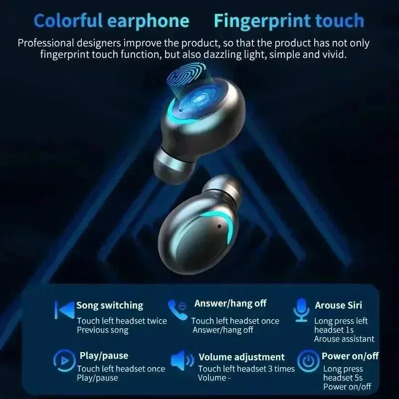 Tws F9-5 Kopfhörer Bluetooth 5,3 drahtlose Kopfhörer Hifi Stereo Sport wasserdichte Ohrhörer Headset Hörgeräte mit Mikrofon Freis prec heinrich tung