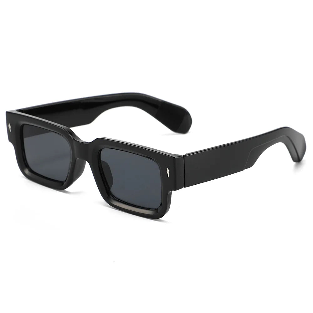 1PC Unisex Retro Quadratische Sonnenbrille Klassischer UV-Schutz Kunststoffrahmen für Outdoor-Reisen Fahren