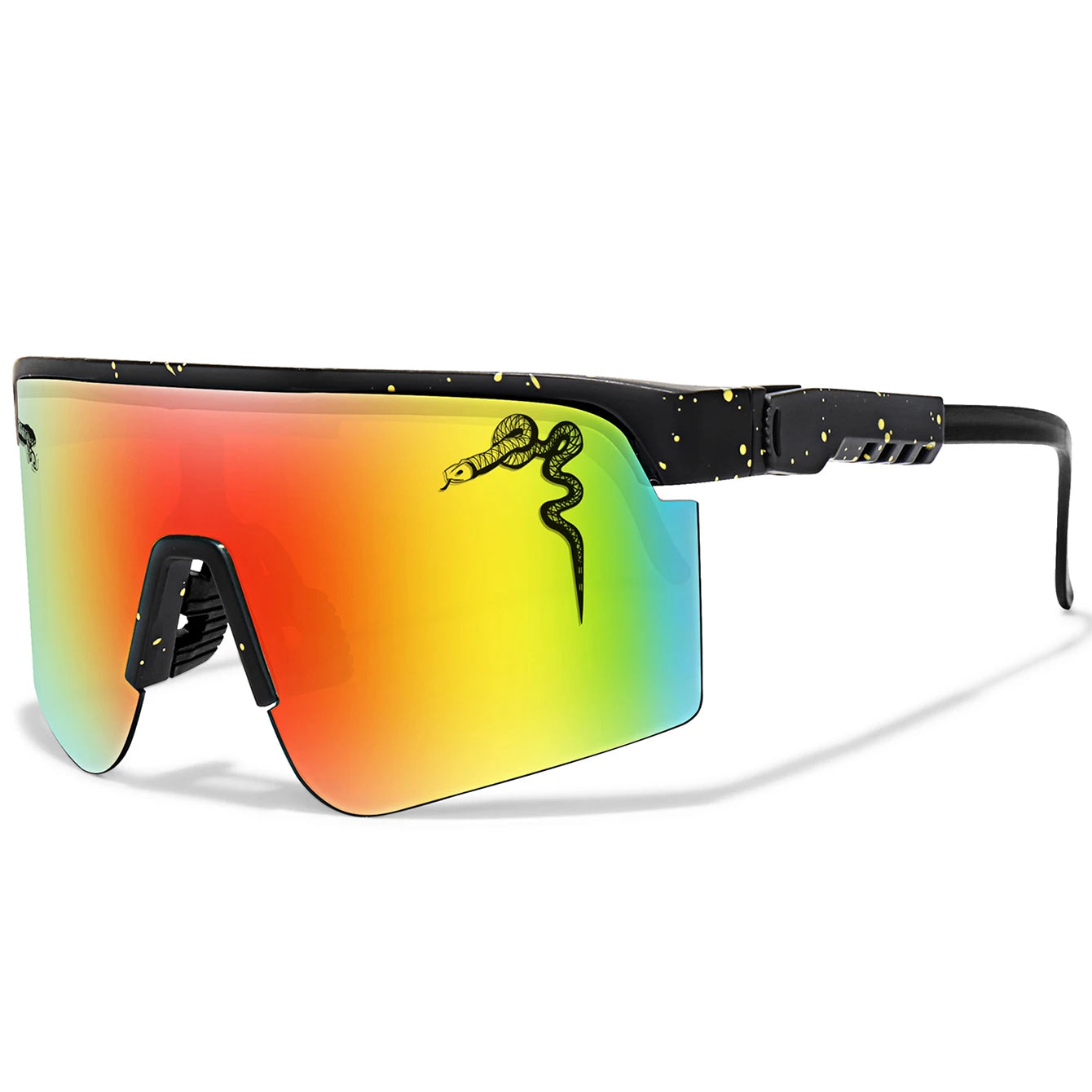 Herren Damen Radsport-Sonnenbrille Große Linse Winddicht UV400 Schutzbrille Outdoor-Sport Laufen Klettern Fahrrad MTB Brille