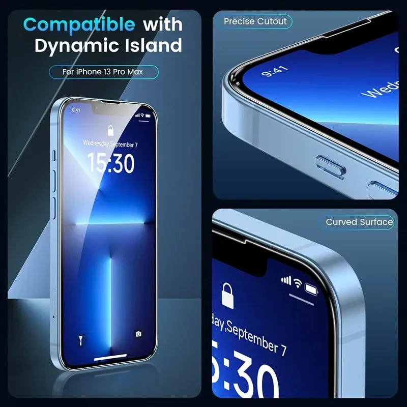 5Pcs Gehärtetem Glas Für iPhone 15 13 11 12 14 Pro Max Mini Screen Protector Für IPhone 16 17 8 plus X XR XS MAX Schutz Glas