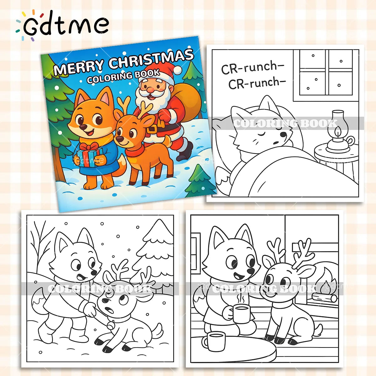 MERRY CHRISTMAS Malbuch für Erwachsene und Jugendliche mit entzückenden Weihnachtskreaturen, Cartoon-Mal- und Zeichenbüchern