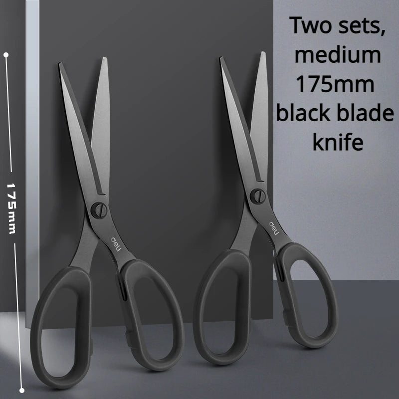 Deli 210/175mm Schwarz Edelstahl Schere Business Büro Schreibwaren Hause Schneider Schere Küche Messer Cutter Schneiden Werkzeug