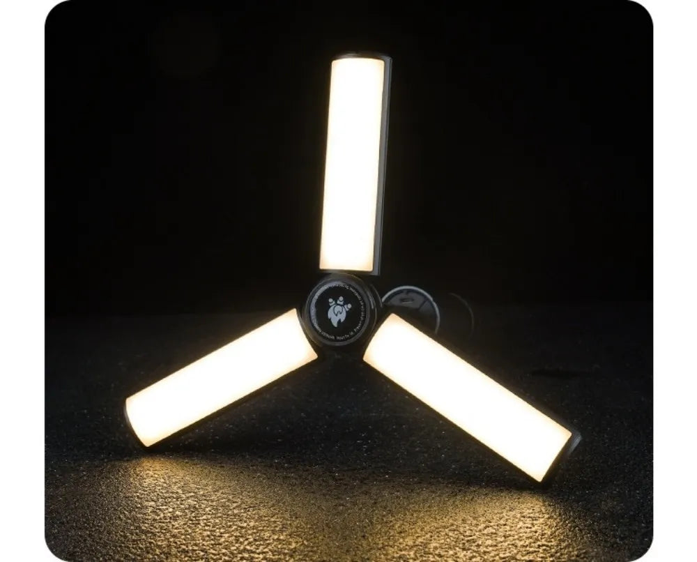 Verbesserte Camping-LED-Teleskop-Taschenlampe mit Stativ, wiederaufladbare Notfalllampe, tragbare Orch-Licht-Tischlampe für den Außenbereich, Zelt