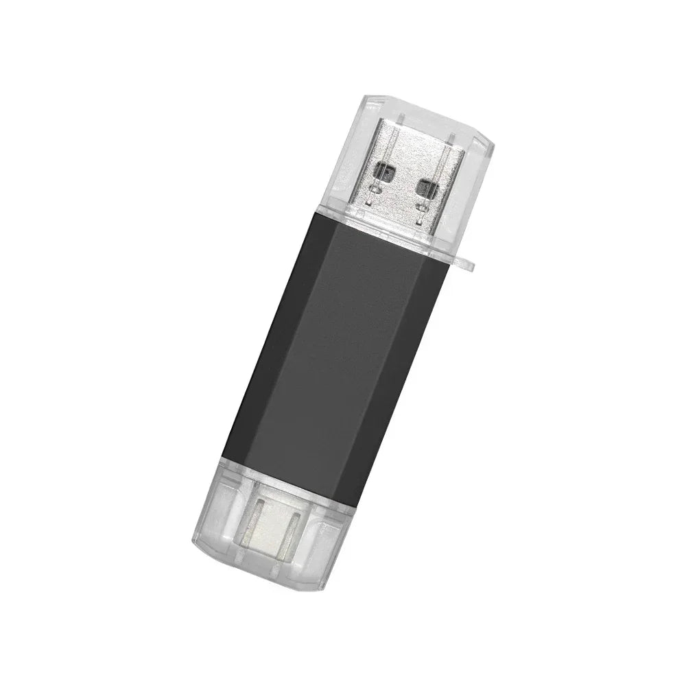 Typ-C 2 IN 1 Hochgeschwindigkeits-OTG-USB-Flash-Laufwerk TYP C Pen Drive 128 GB 64 GB 32 GB 16 GB 8 GB 4 GB Pendrive USB 2.0 Memory Stick