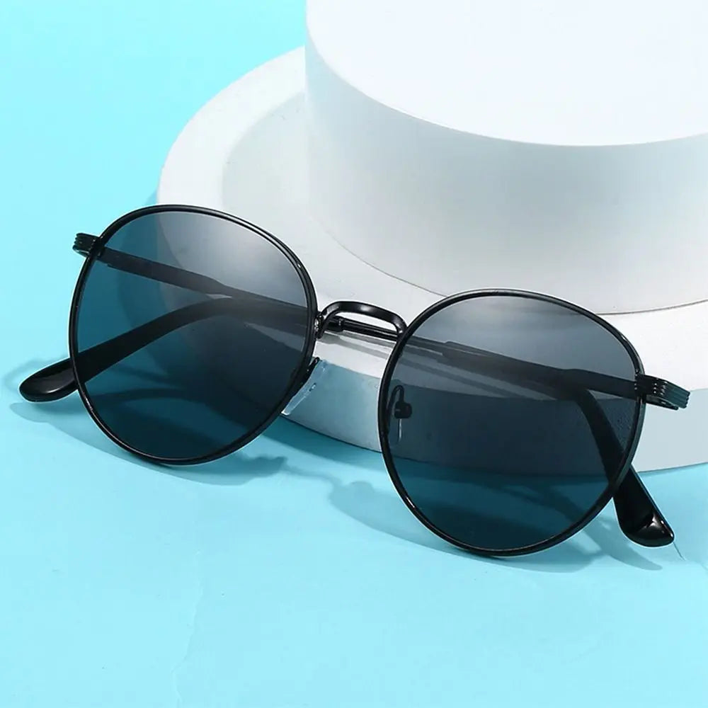 Kreis Runde Sonnenbrille Mode Vintage Sommer Metallrahmen Sonnenbrille UV-Schutz Retro Shades für Damen Herren