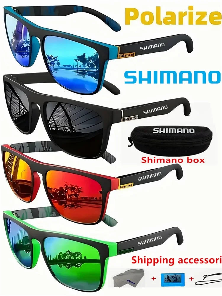 Klassische quadratische polarisierte Unisex-Outdoor-Sport-Sonnenbrille zum Angeln, Jagen, Radfahren, Fahren, Bergsteigen, UV400, blendfrei