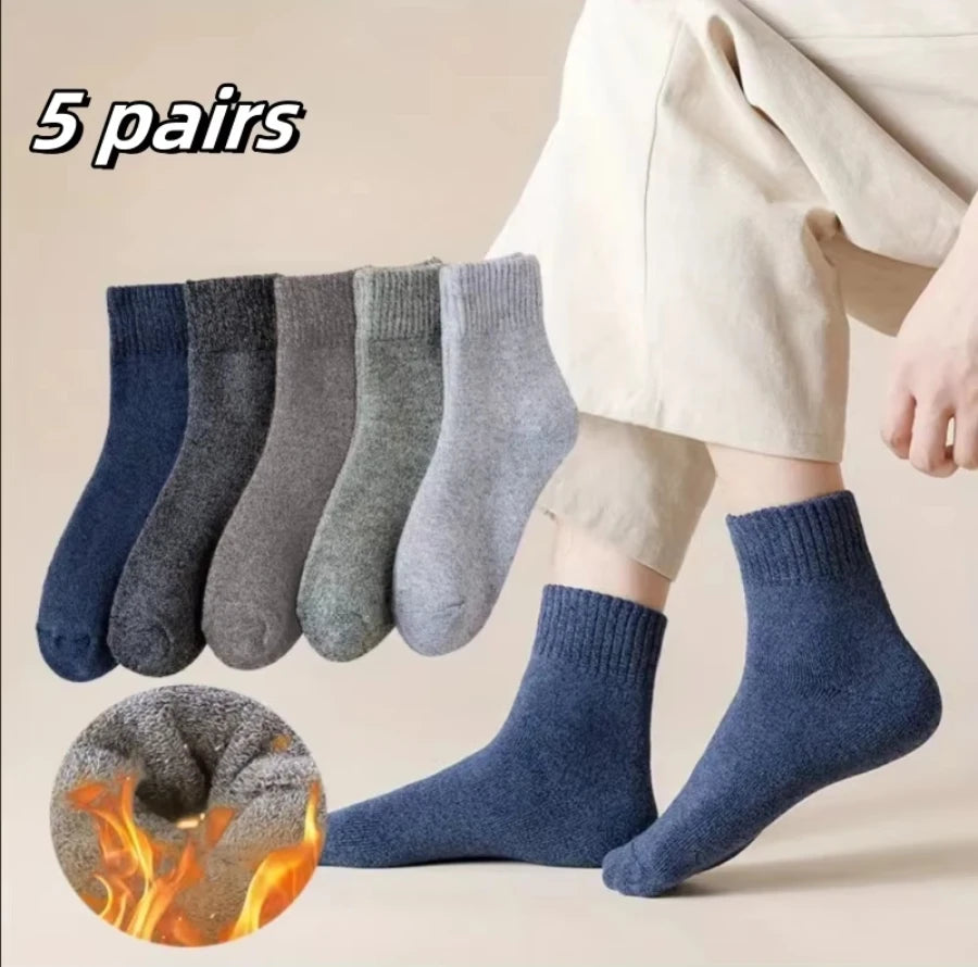 5Pairs Atmungsaktive Baumwolle Sport Strümpfe Männer Bambus Faser Herbst und Winter Männer Socken Schweiß Absorption Deodorant Business Sox