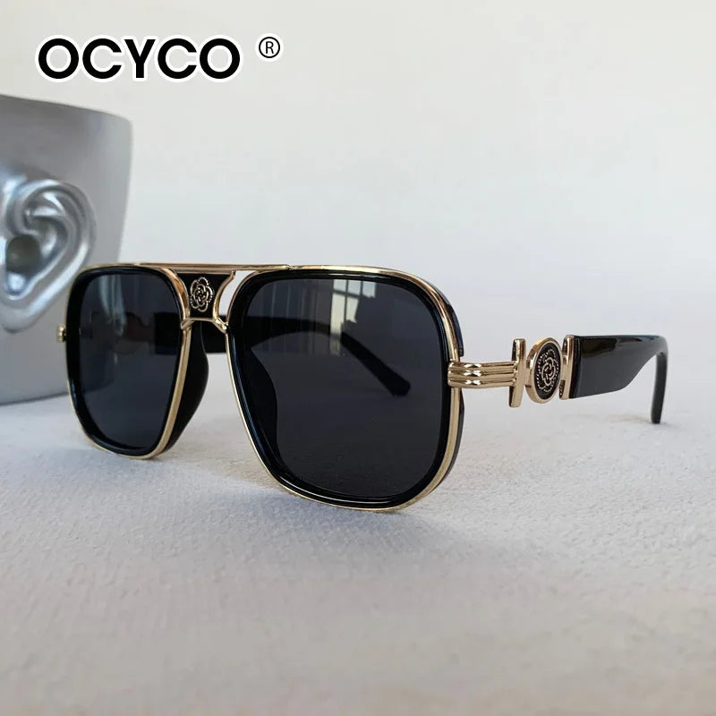 Mode Vintage Quadrat Sonnenbrille Männer Frauen Luxus Marke Sonnenbrille UV400 Stilvolle Schutz Brillen Oculos De Sol