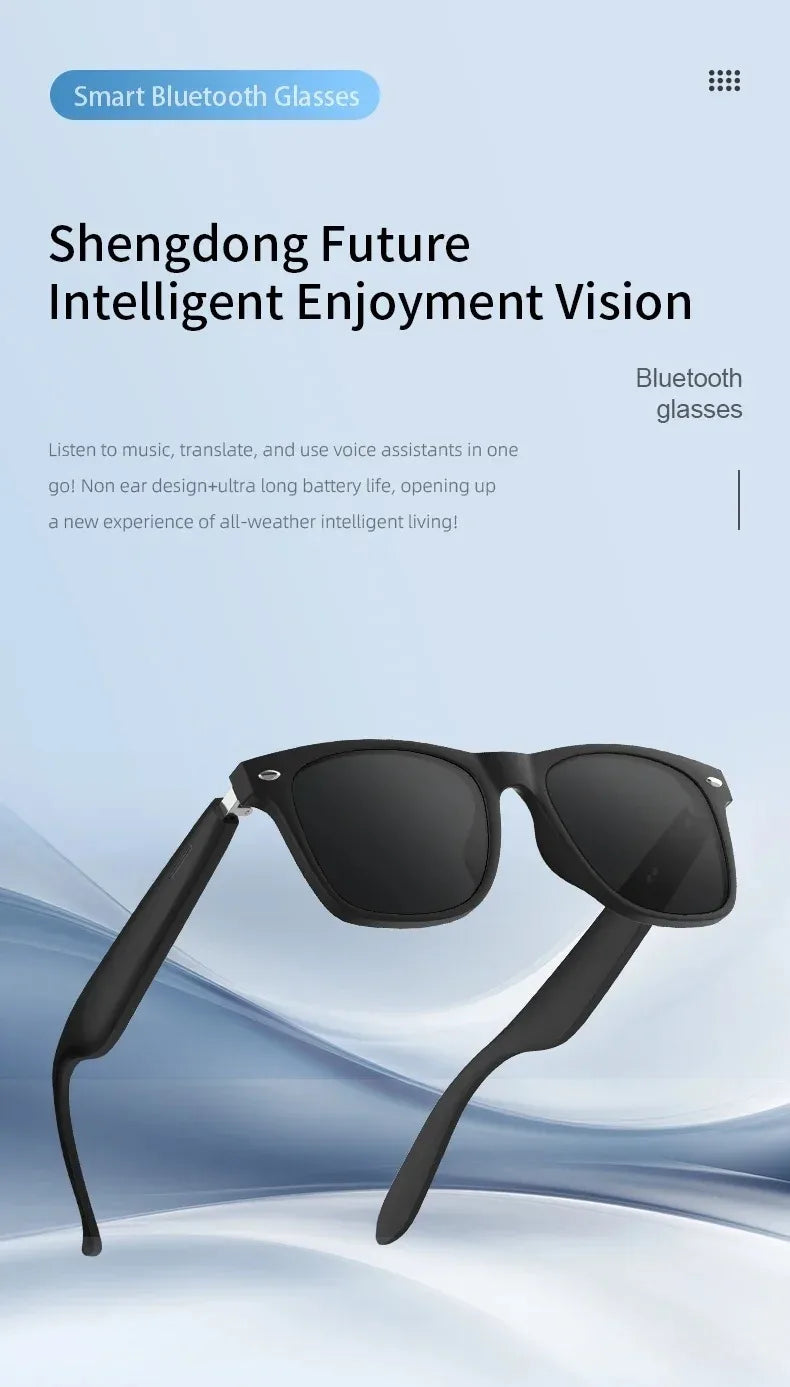 Intelligente Brille, Bluetooth-Anruf, Outdoor-Sport-Kopfhörer, KI-Sprachnavigation, photochrome Linse, wasserdichte Anti-UV-Smart-Sonnenbrille