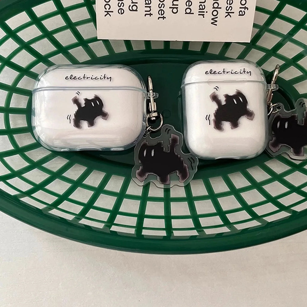 Drahtlose süße Katze schwarze Ladebox für AirPods 4 Pro 3 2 1 Pro3 Hülle transparente Silikon-Kopfhörerhüllen für Airpods Pro 2