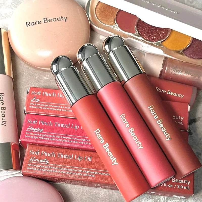 Rare Beauty Neuer exquisiter glänzender Lipgloss, glänzendes flüssiges Pulver, Bluesher Sun Kissed Cheeks und wässrige Lippen, Lippenstift-Kosmetik