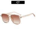 Vintage Quadratische Sonnenbrille für Frauen Männer Dicker Rahmen Doppelte Brücken Brillen Weibliche Chic Polygon Sonnenbrille UV400 Shades