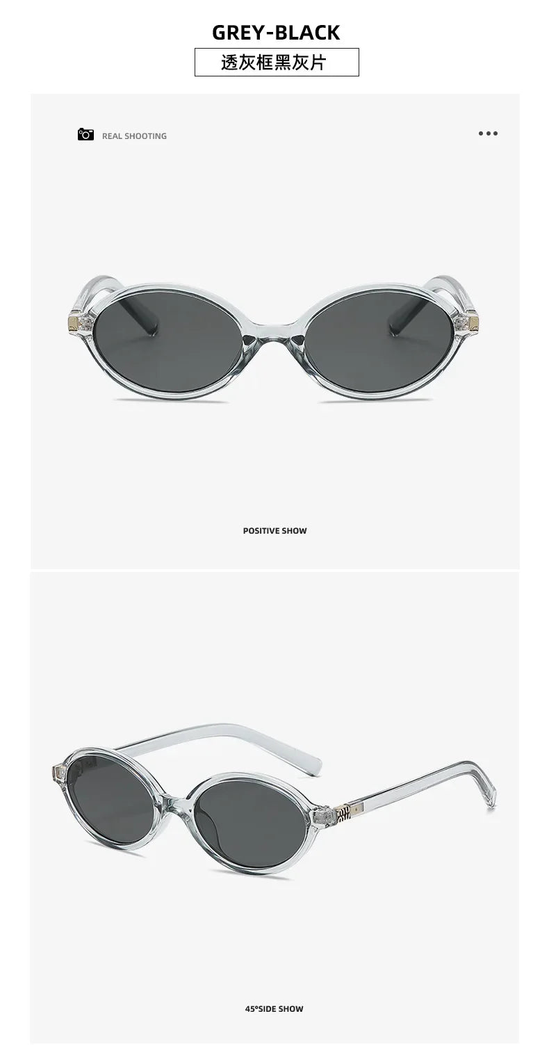 Ins 2025 Luxus Designer UV400 Sonnenbrille Frauen Männer Neue Trendy Oval Sonnenbrille Damen Vintage Kleine Runde Gafas De Sol