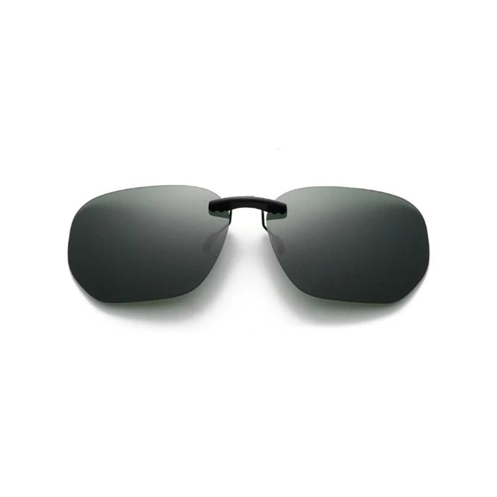 Quadratischer Clip auf Sonnenbrille Frauen polarisierte schwarze Linse uv400 Nachtsicht fahren Männer Brille Clips Anti Blendung Vintage Brille