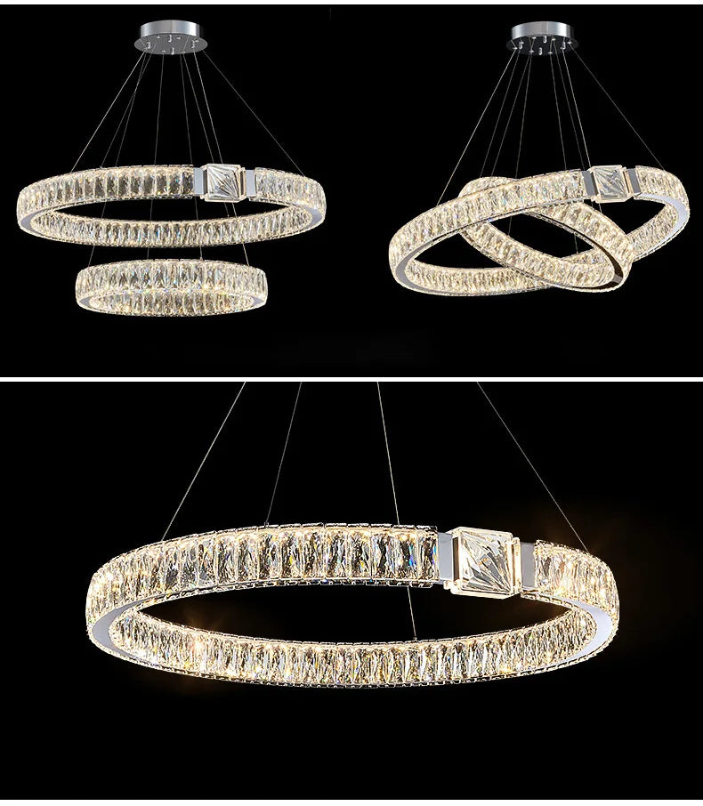 Moderne Luxus LED Kristall Kronleuchter Home Villa Beleuchtung Wohnzimmer Esszimmer Dekoration Decke Pendel leuchten Innen leuchten