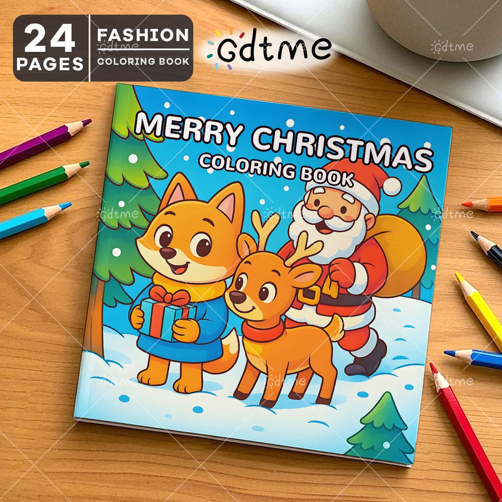 MERRY CHRISTMAS Malbuch für Erwachsene und Jugendliche mit entzückenden Weihnachtskreaturen, Cartoon-Mal- und Zeichenbüchern