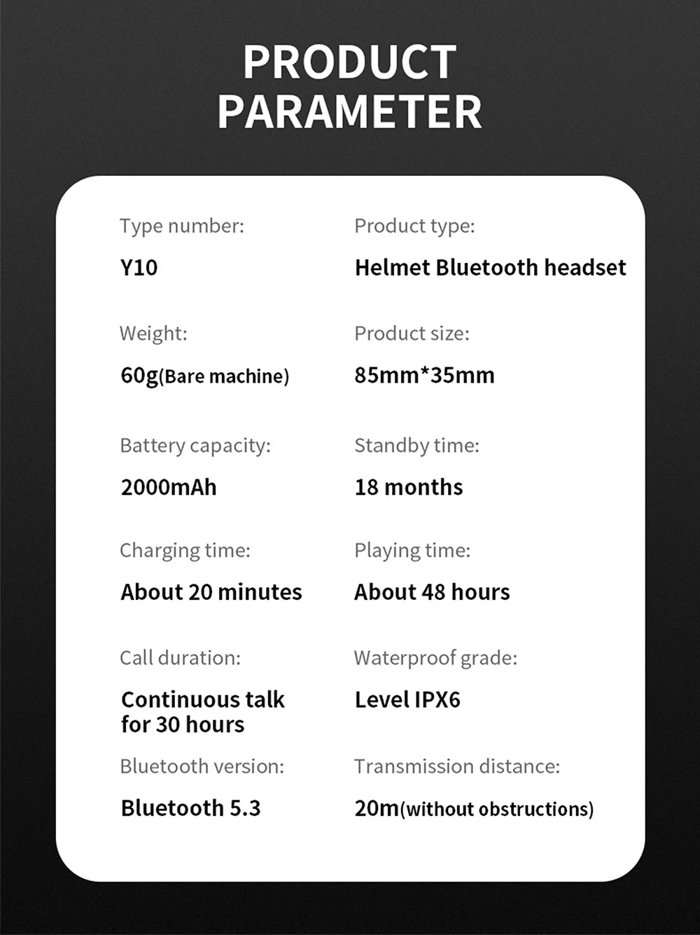 Bluetooth 5,3 Helm Headset Drahtlose Freisprecheinrichtung Telefon Kit Motorrad Wasserdichte Kopfhörer MP3 Musik Player Lautsprecher für Moto