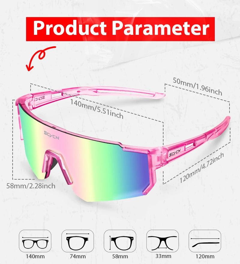 SCVCN Neue Outdoor Radfahren Sonnenbrille Männer MTB Fahrrad Brille Sport Wandern Bergsteigen Frauen Fahrrad Radfahren UV400 Brille
