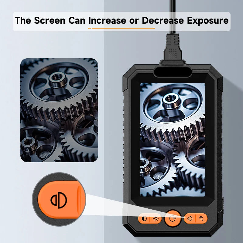 2–100 m Hand-Endoskopkamera, 8 mm, 1080P HD, 4,3 Zoll, geteiltes Design, industrielles Endoskop, IP67, starres Kabel zum Überprüfen von Autohren