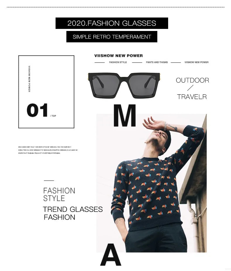 Quadratische Sonnenbrille Männer Luxus Marke Designer Männer Brillen Luxus Retro Hohe Qualität UV400 Gafas De Sol Hombre