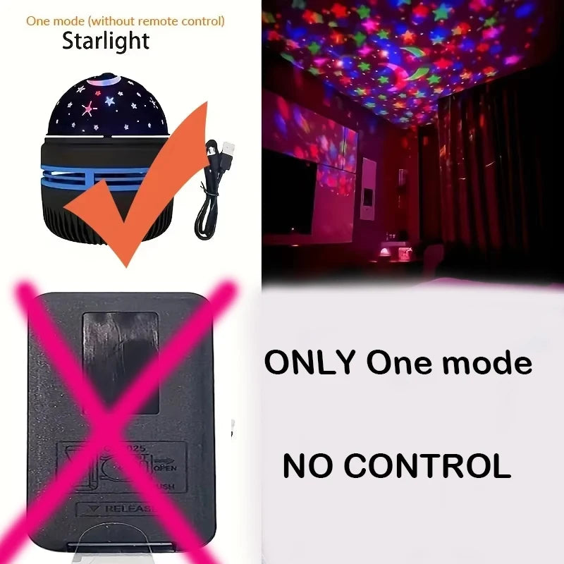 1 Stück Sternprojektor, Galaxie-Projektor, Wasser-Ozeanwellen-Projektor für Schlafzimmer, Nachtlicht, Raumdekoration mit 7-Farben-Muster