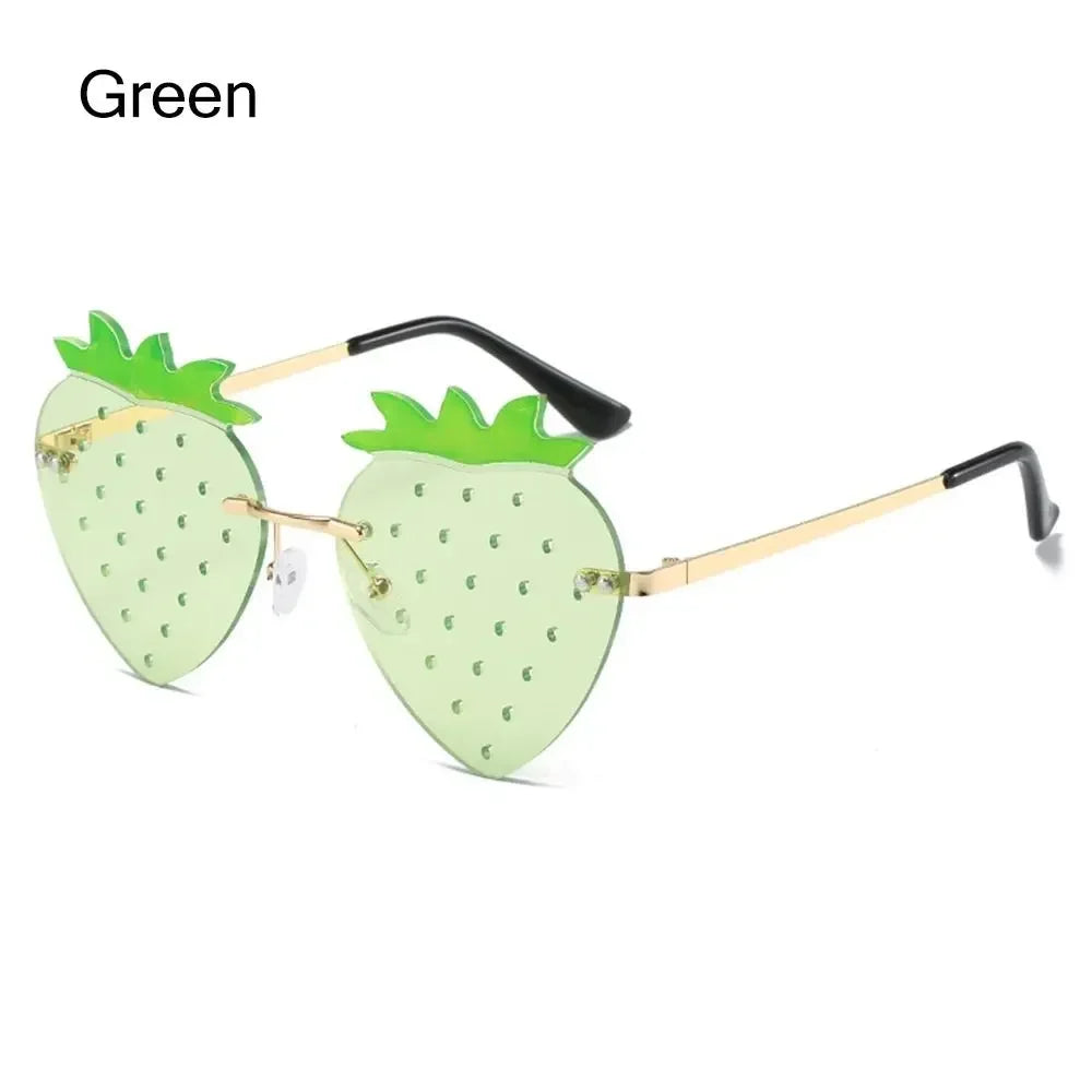 Einzigartige Bunte Erdbeere Sonnenbrille für Frauen Männer Festival Party Rave Sonnenbrille Weihnachten Dekorationen Straße Snap Brillen