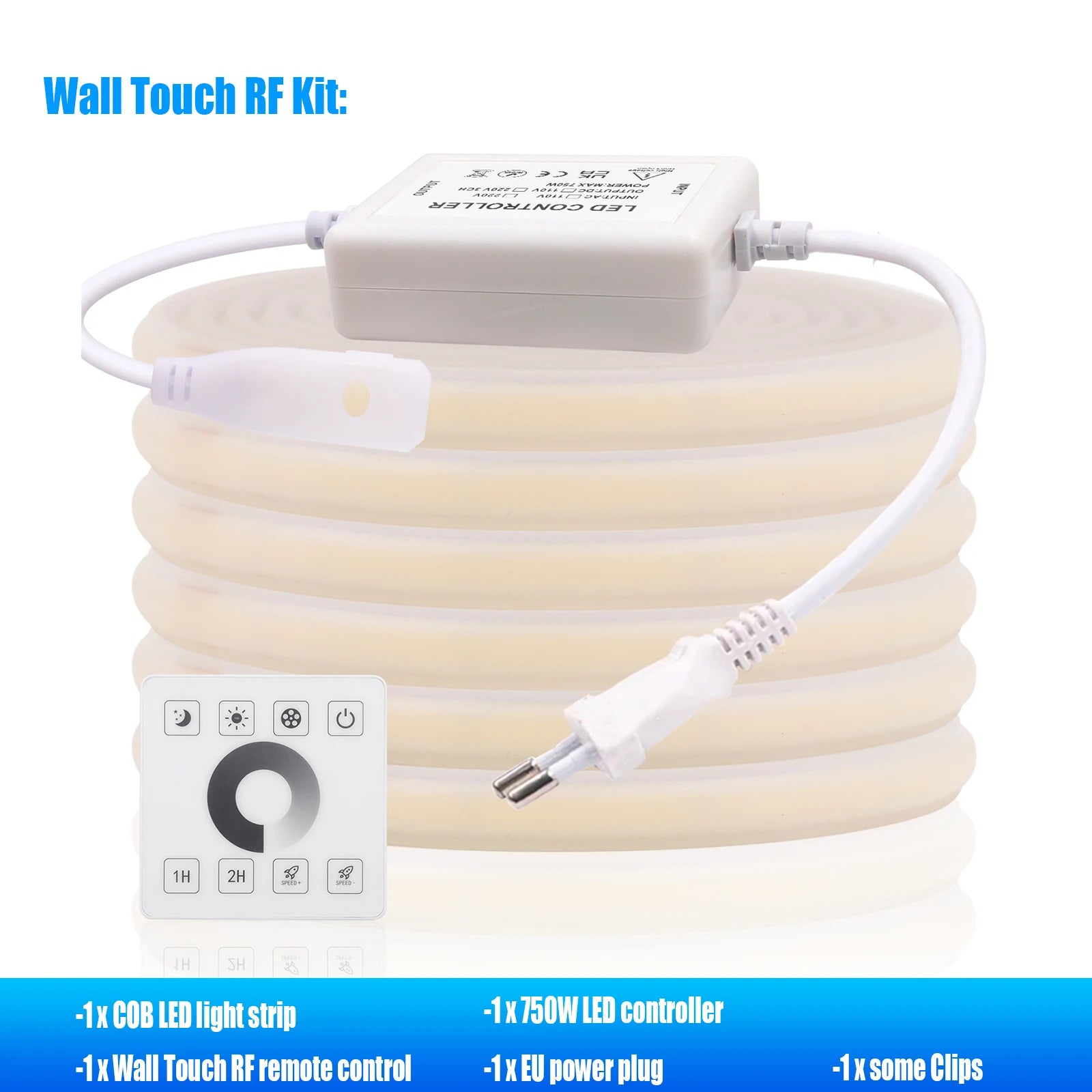 220V Dimmbare Smart COB LED Neon Streifen Licht WiFi/Bluetooth/Wand Touch Kit IP67 288LEDs/M Neon Licht Garten Home Decor 1-35M