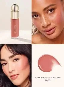 Rare Beauty Neuer exquisiter glänzender Lipgloss, glänzendes flüssiges Pulver, Bluesher Sun Kissed Cheeks und wässrige Lippen, Lippenstift-Kosmetik