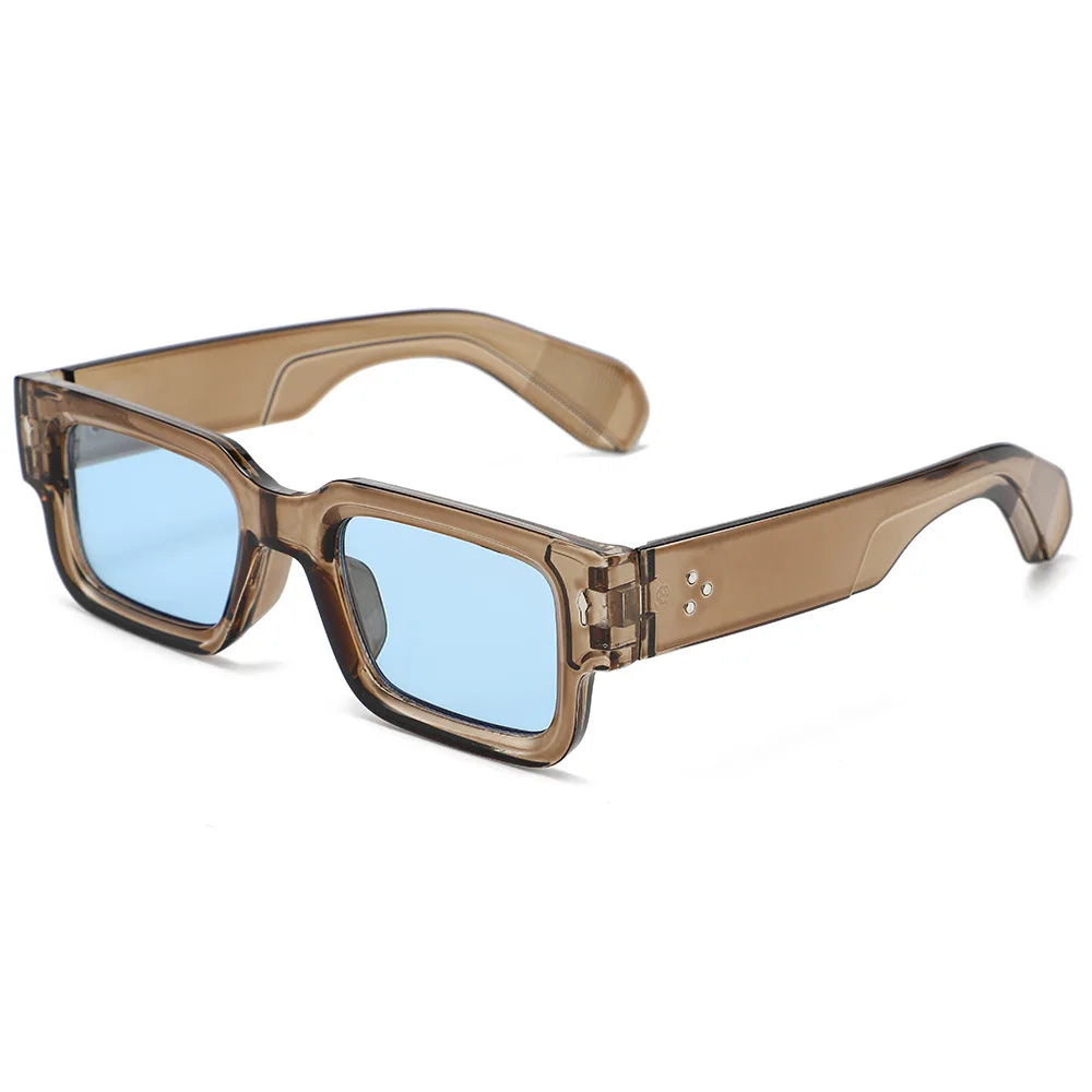 1PC Unisex Retro Quadratische Sonnenbrille Klassischer UV-Schutz Kunststoffrahmen für Outdoor-Reisen Fahren