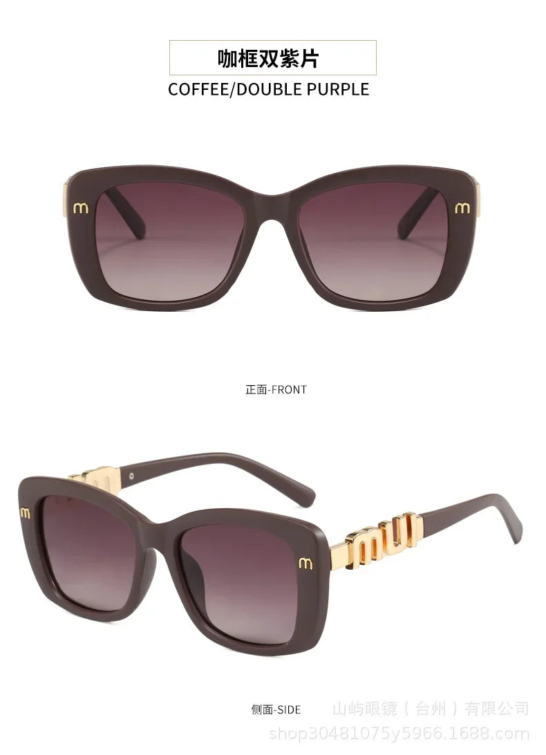 Ins Große Quadratische Polarisierte Sonnenbrille 2025, Neue Mode Frauen Männer High-end-Buchstaben Sonnenbrille Damen Trendy Gafas De Sol UV400