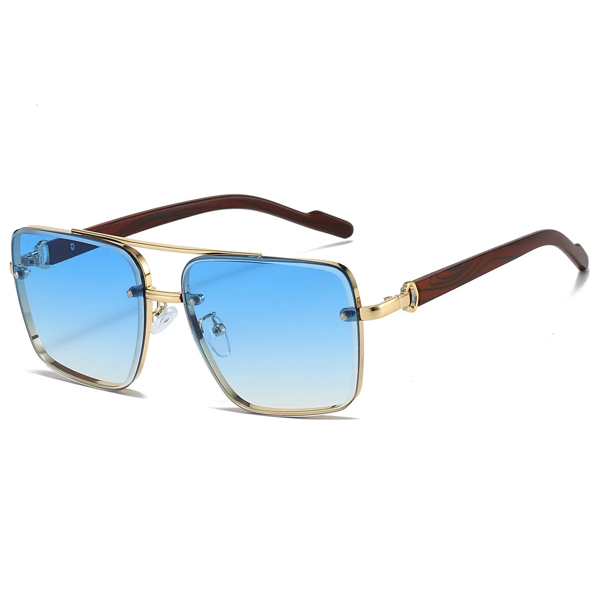 KAMMPT Mode Retro Quadratische Metall Shades frauen Original Marke Design Fahren Sonnenbrille Neue Doppel Brücke Pilot Sonnenbrille