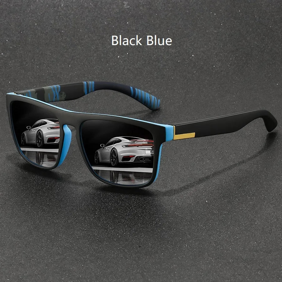 Mode Vintage quadratische Sport Sonnenbrille Männer Frauen Angeln fahren Mann Luxusmarke Designer Sonnenbrille Anti-Blend-Brille uv400