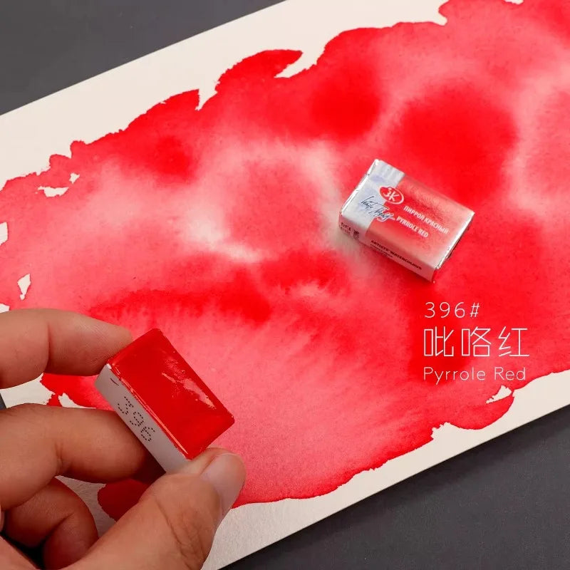 White Nights New Color Master Aquarellfarbe, solide volle Pfanne, orangefarbene Soda-Farbe, geschichtete Farbe, tragbare Malerei, Kunstbedarf