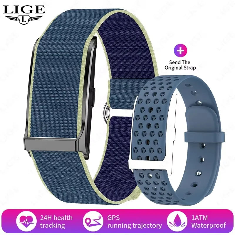 LIGE Smart Uhr Herzfrequenz Blutdruck Monitor Schrittzähler Sport Fitness Tracker Elektronische Armband Männer Frauen Smartwatch Mann