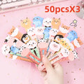 50 Stück Cartoon niedliches Tier Papier Lesezeichen Karte Anzug Mini Lineal Lesezeichen Marker Clip Student kreatives Briefpapier Geschenk Awards