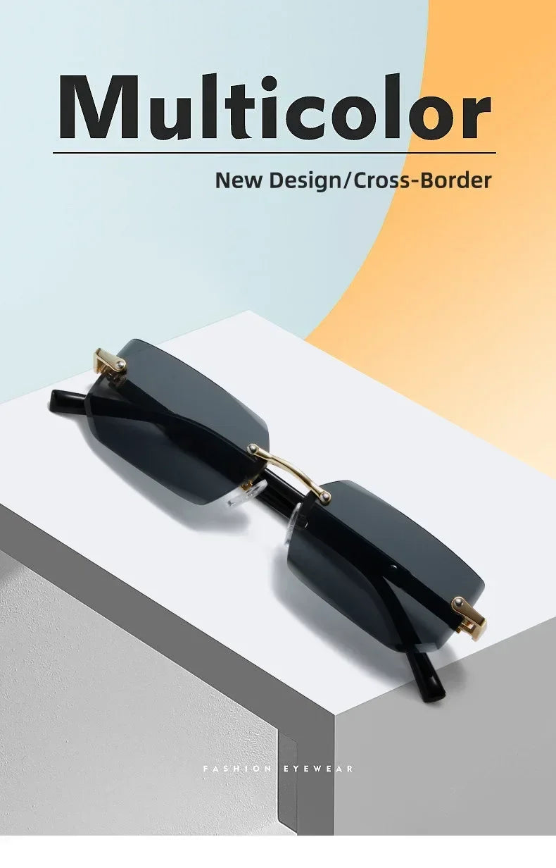 Mode High Definition Sonnenbrille Männer Damen Blau Licht Blockieren Augenschutz Brillen Randlose Quadratische Rahmen Brillen Goggle