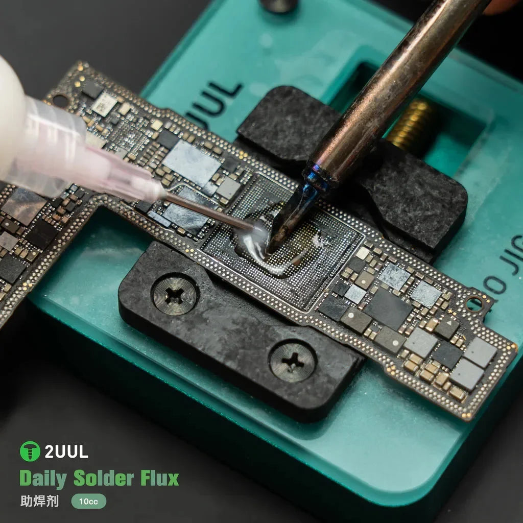 2UUL SC14 Daily Solder Flux 10cc schnell aushärtender, hochtemperaturbeständiger Flussmittel für die Montage von Telefon, Laptops und Elektronik, PCB-Reparaturen