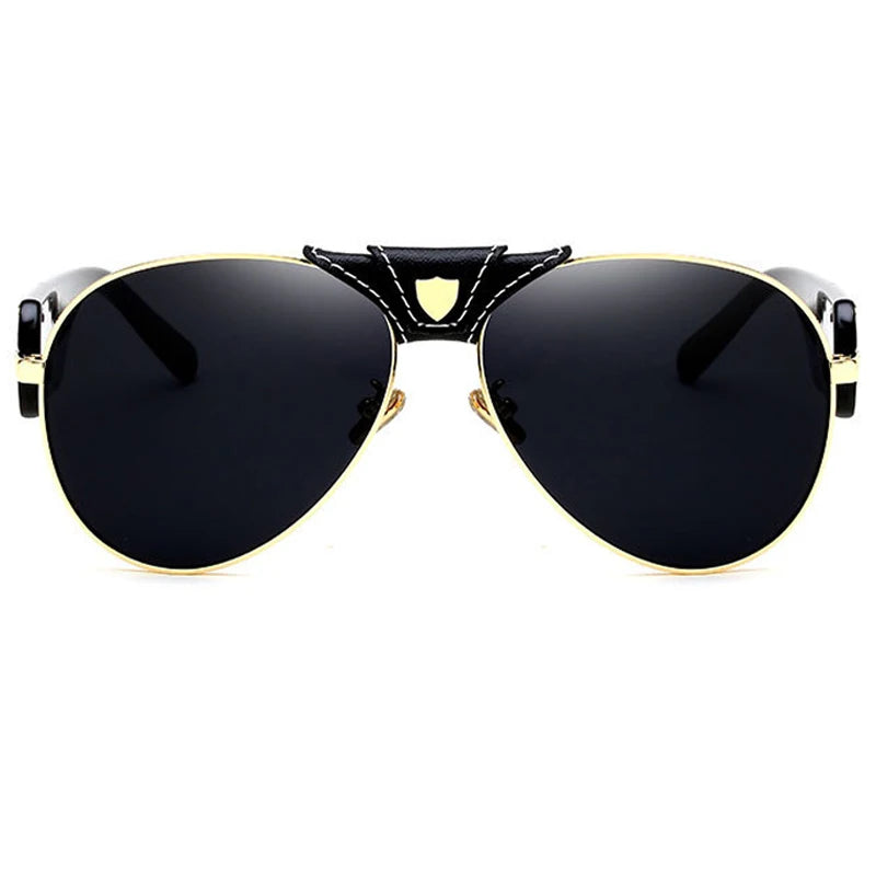 Steampunk Übergroße Männer Klassische Schwarze Sonnenbrille für Frauen Luxus Marke Goggle Sonnenbrille Mann Shades Brillen Oculos UV400 Femin