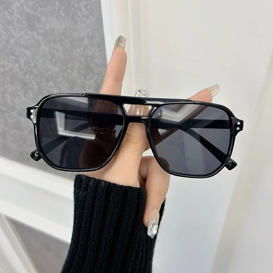Elegante Quadratische Sonnenbrille Frauen Männer Casual Sonnenbrille Weiblich Männlich Mode Spiegel Vintage Im Freien Shades Oculos De Sol