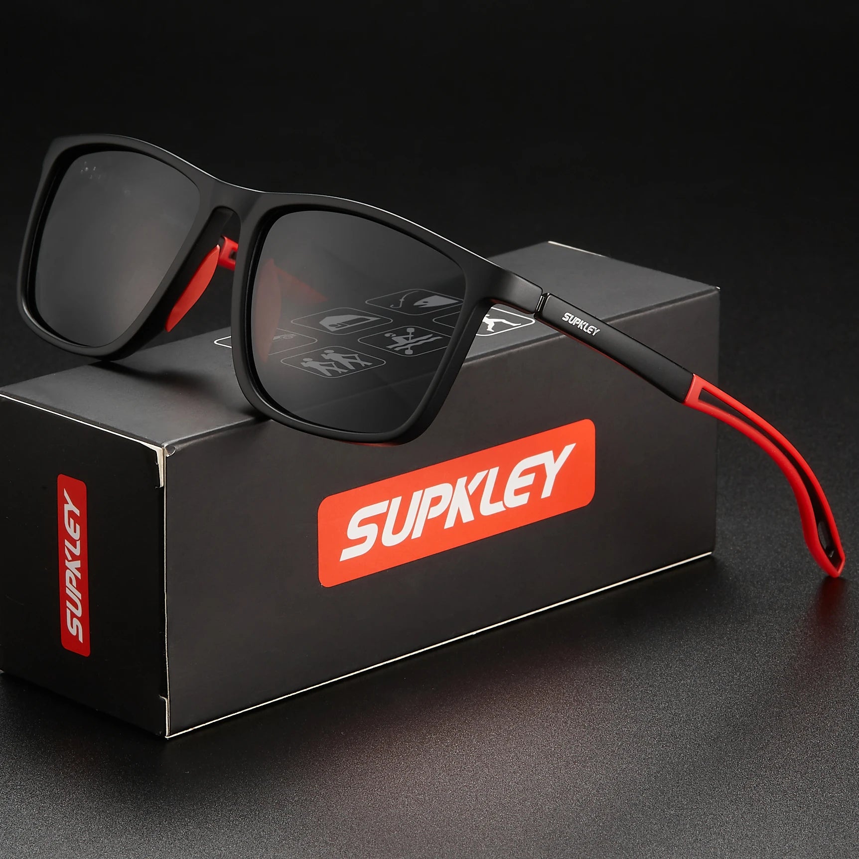 Supkley sport sonnenbrille für männer frauen bequeme leichte polarisierte sonnenbrille uv400 brillen zubehör beste geschenk wahl
