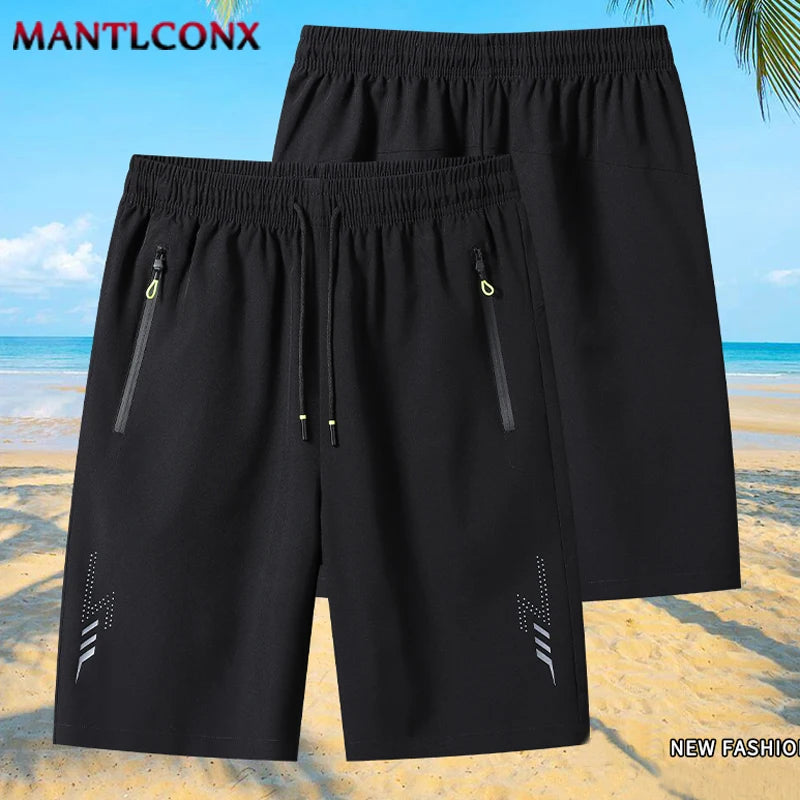 Sommer Herren Shorts Coole Sportbekleidung Laufshorts Lässige Hosen Fitnessstudio Training Jogging Kurze Hosen Herren Schwarz Grau