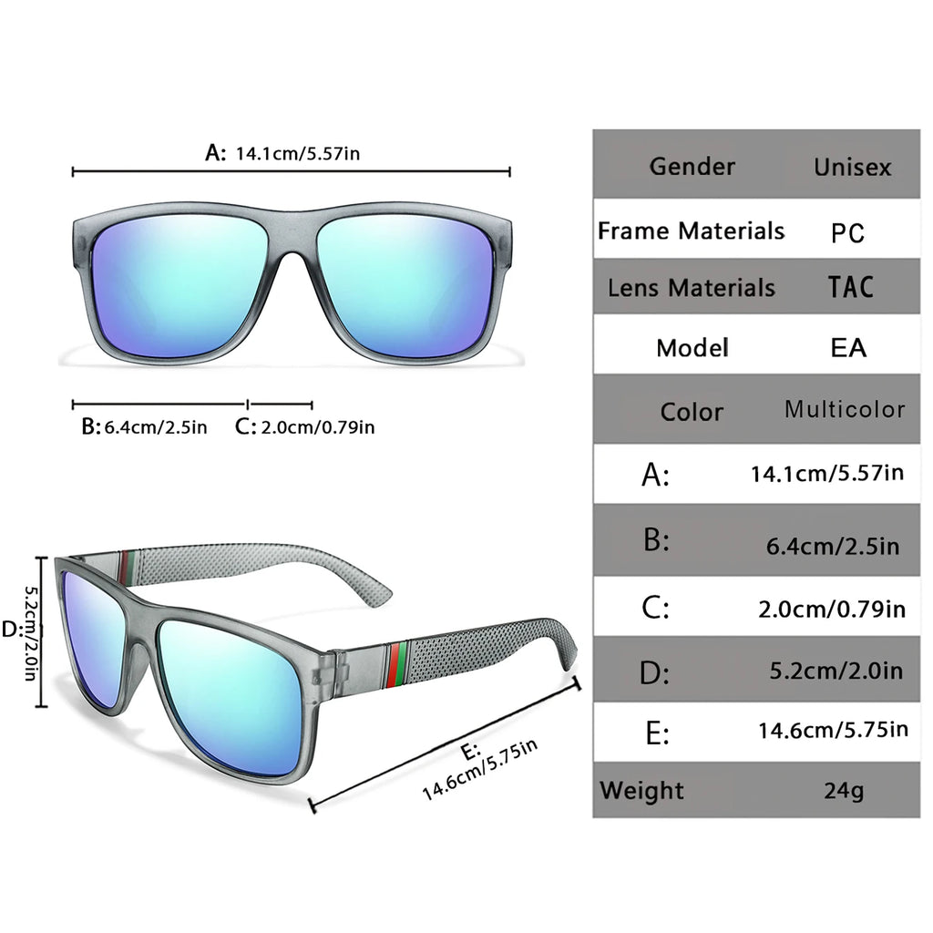 Klassische Männer Platz Polarisierte Angeln Sonnenbrille Im Freien Fahren Radfahren Laufen Brille Vintage Großen Rahmen UV400