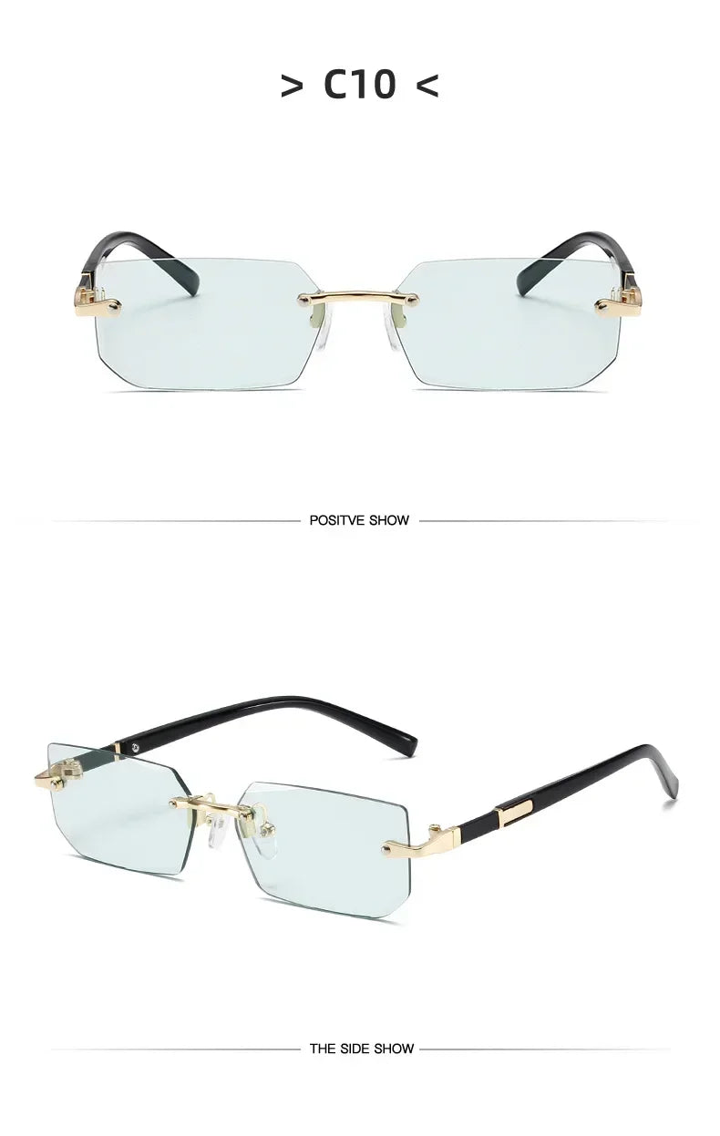Mode High Definition Sonnenbrille Männer Damen Blau Licht Blockieren Augenschutz Brillen Randlose Quadratische Rahmen Brillen Goggle