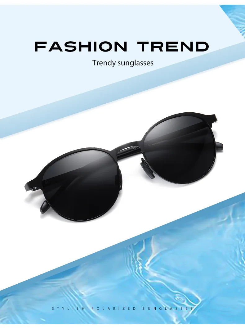 Polarisierte Sonnenbrille Fahren UV400 Schutz Sport Unisex Metall Brille Mode Blenden Halbrahmen Männer Fahrrad T522