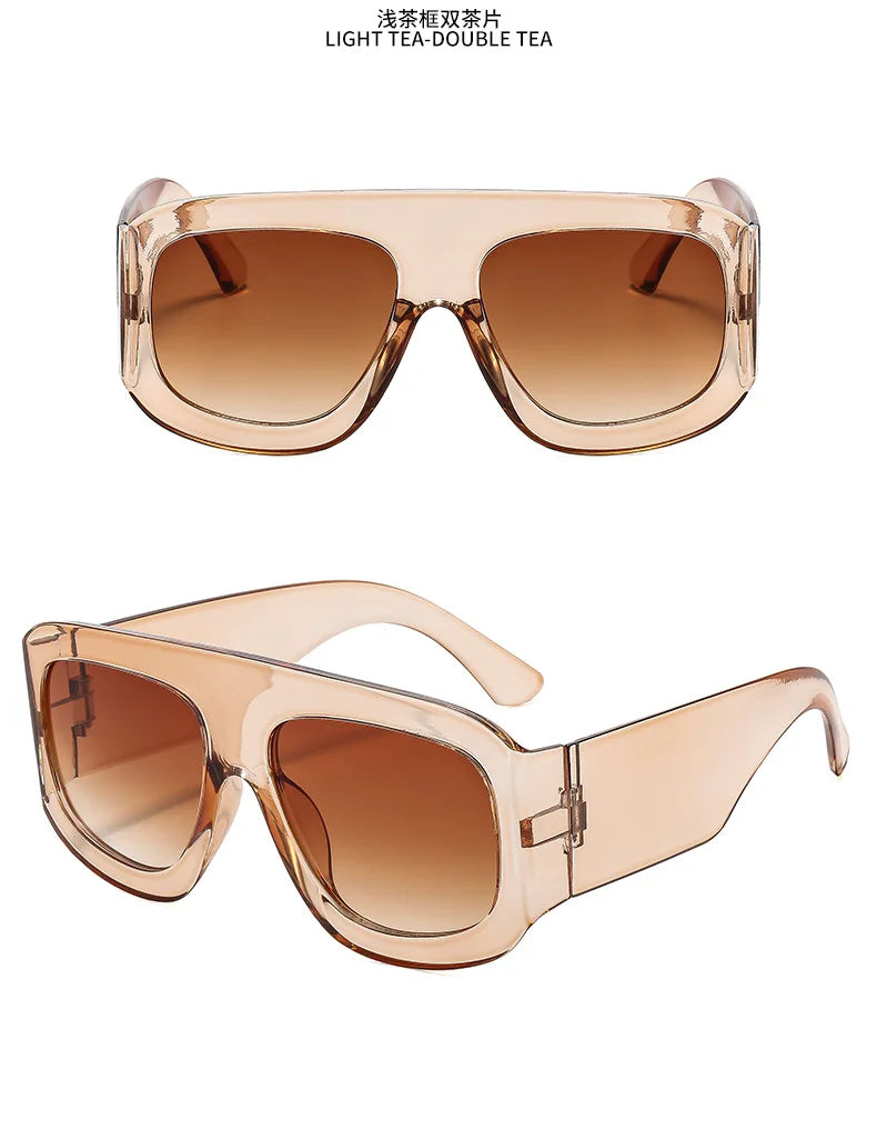 Übergroße quadratische Sonnenbrille für Männer und Frauen, 2025, neueste Mode, trendige INS-Partybrille, Unisex, stilvolles Accessoire, Freundschaftsgeschenke