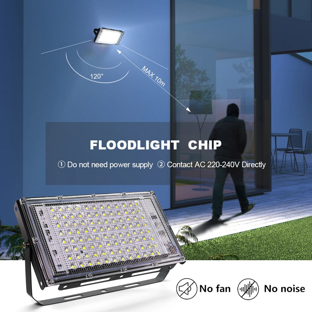 LED Flutlicht 50W 100W 150W IP65 Wasserdicht 220V 240V Outdoor Flutlicht Scheinwerfer LED Reflektor straße Lampe Garten Beleuchtung