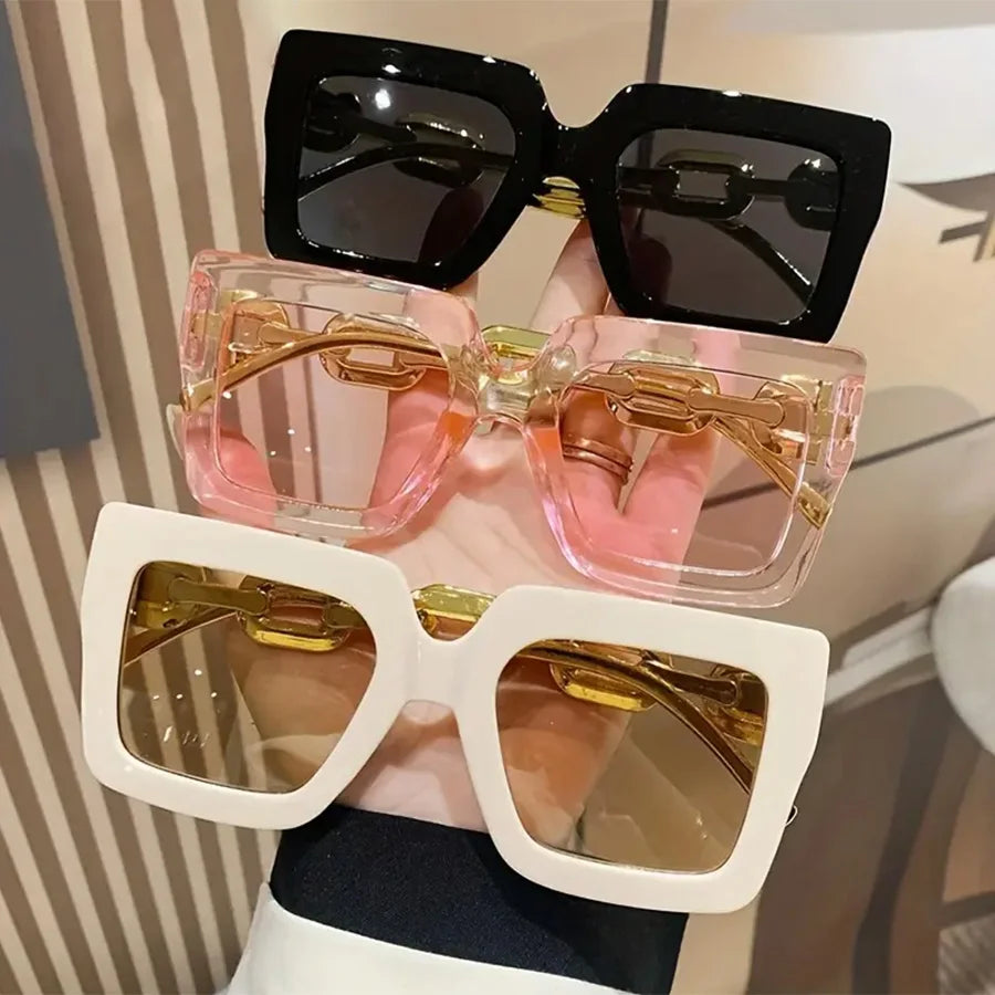 3PCS Mode Großen Rahmen Sommer Dekoration frauen Sonnenbrille retro Stil Outdoor Reise Gläser
